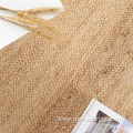 Natural fiber handwoven braided jute area rug